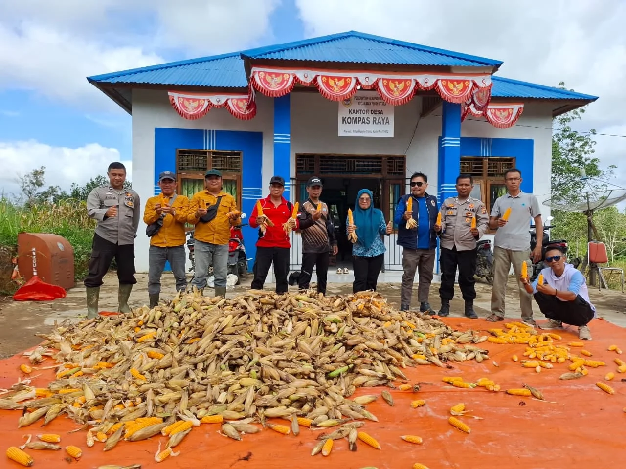Panen Jagung Bersama, Wujud Komitmen Desa Kompas Raya Dukung Ketahanan Pangan